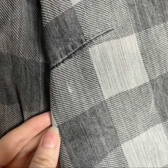 Soft Surroundings Gray Plaid Trieste Tunic Shirt - Picture 9 of 9